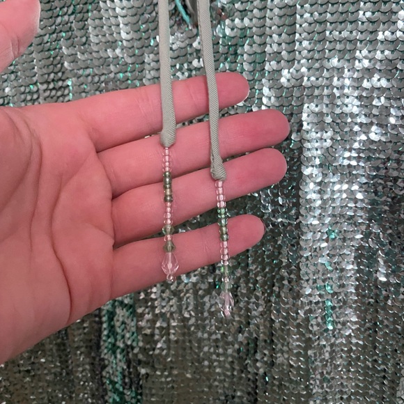 Mumu Matilda Aqua Sequin Mini Dress - Picture 6 of 6